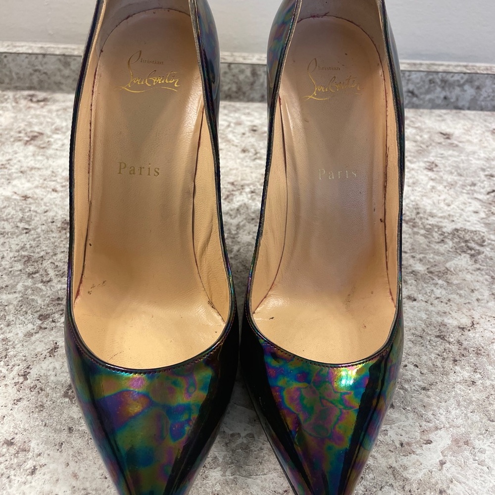 Black iridescent Christian Louboutin